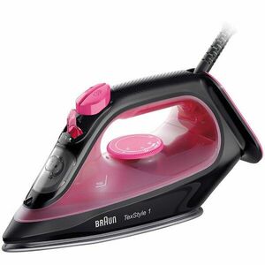 Fier de calcat Braun TexStyle 1 SI1070PU, 2000 W, abur variabil 25g/min, jet de abur 130g/min, rezervor 220 ml, talpa ceramica, sistem antipicurare, Negru/Violet imagine