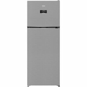 Frigider cu doua usi Beko B3RDNE504HXB, 477 l, No Frost, HarvestFresh, Display, AeroFlow, XXL Bottle holder, Clasa E, H 186, 5 cm, Metal Look imagine