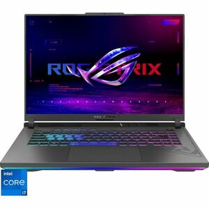 Laptop Gaming ASUS ROG Strix G16 G614JV cu procesor Intel® Core™ i7-13650HX pana la 4.90 GHz, 16, QHD+, IPS, 240Hz, 16GB DDR5, 512GB SSD, NVIDIA® GeForce RTX™ 4060 8GB GDDR6, No OS, Eclipse Gray imagine