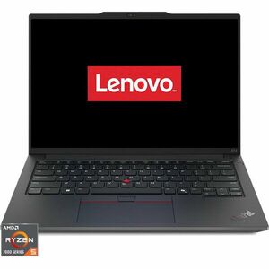 Laptop Lenovo 14'' ThinkPad E14 Gen 6, WUXGA IPS, Procesor AMD Ryzen™ 5 7535HS (16M Cache, up to 4.55 GHz), 32GB DDR5, 1TB SSD, AMD Radeon 660M, No OS, Black imagine