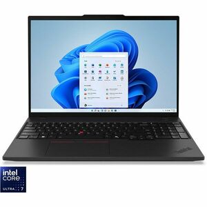 Laptop Lenovo 16'' ThinkPad T16 Gen 3, WUXGA IPS, Procesor Intel® Core™ Ultra 7 155U (12M Cache, up to 4.80 GHz), 16GB DDR5, 512GB SSD, Intel Graphics, Win 11 Pro, Black imagine