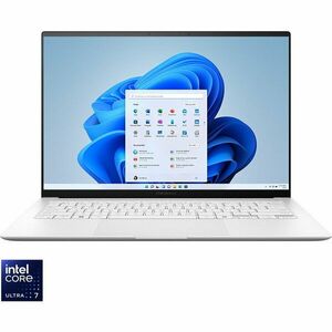 Ultrabook ASUS 14'' Zenbook S 14 OLED UX5406SA, 3K 120Hz Touch, Procesor Intel® Core™ Ultra 7 258V (12M Cache, up to 4.80 GHz), 32GB LPDDR5X, 1TB SSD, Intel Arc 140V, Win 11 Pro, Scandinavian White imagine