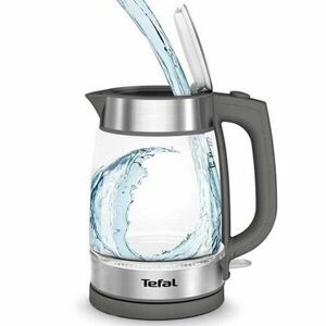 Fierbator Tefal Glass Kettle KI740B30, 2200W, sticla, transparent/gri, 1.7l imagine