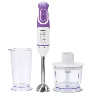 Blender de mana Heinner HB-600UV 600W 0.7L 5 viteze Alb/Mov imagine