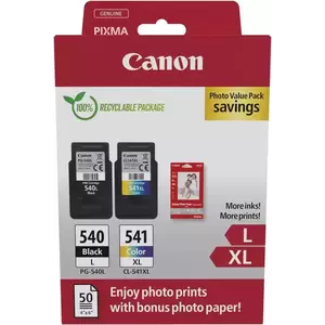 Pachet Cartuse Inkjet Canon PG540L / CLI-541XL Black/Color + 50 coli foto imagine