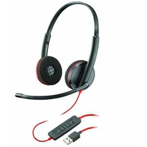 Casca Call Center Poly Blackwire C3220, USB-A, Binaural (Negru) imagine