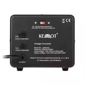 Convertor de tensiune KEMOT, 1600 W, 2000 VA imagine