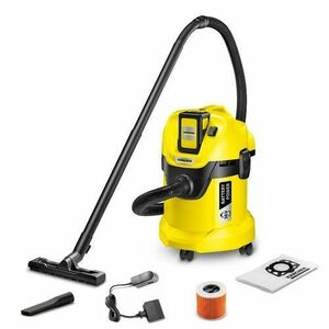 Aspirator Karcher WD 3 1.629-911.0, Acumulator, 300 W (Negru/Galben) imagine