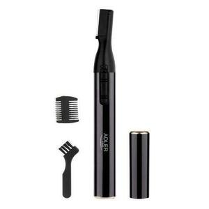 Trimmer Adler AD 2934b pentru sprancene, pieptene cu doua fete - 3, 5/1, 5 mm, perie, fara fir, Negru imagine