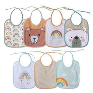 Set 7 bavete bumbac si peva, Lorelli, 23 X 20 cm, inchidere cu snur, Unisex imagine