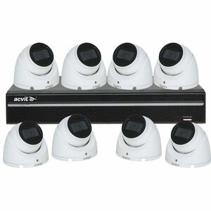 Sistem supraveghere IP interior basic Dahua ACV-B8INTIR30-5MP-M, 5 MP, 2.8 mm, IR 30 m, 8 camere imagine