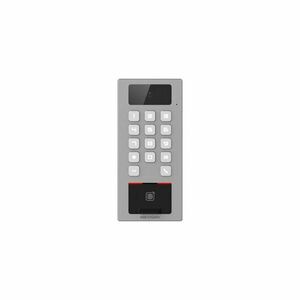 Terminal control acces cu tastatura Hikvision DS-K1T502DBFWX-C, 2 MP, PIN, amprenta, card imagine