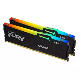 Memorie Desktop Kingston Fury Beast RGB 32GB(2 x 16GB) DDR5 5200MT/s CL40 imagine