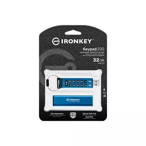 Flash Drive Kingston IronKey Keypad 200 32GB USB 3.2 Gen1 Type-A imagine