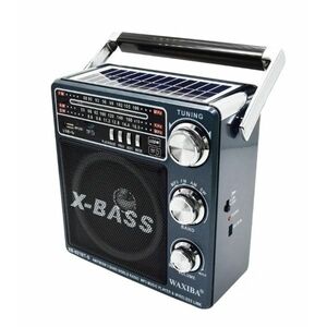 Radio cu Panou Solar XB-921 BT X-Bass mp3 player cu suport card sd/usb NEGRU imagine