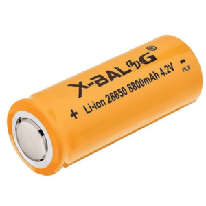 Acumulator X BALOG 26650 Reincarcabil capacitate 1800 mAh Li ion 4.2V GALBEN imagine