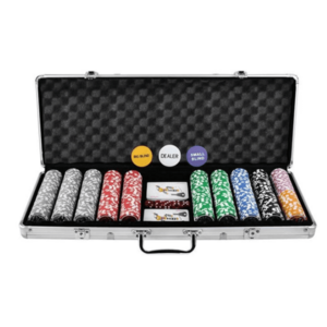 Set Joc de Poker cu 500 Jetoane si Valiza Aluminiu + Accesorii Complete imagine