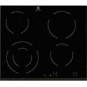 Plita incorporabila vitroceramica Electrolux EHF6241FOK, 4 zone, semnal sonor, sticla neagra imagine