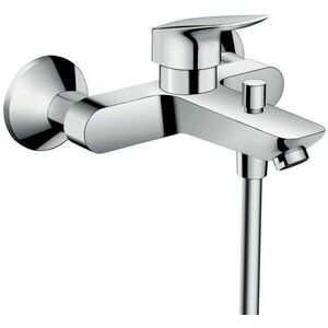 Baterie baie cada Hansgrohe Logis, montare pe perete, suprafata cromata-71400000 imagine