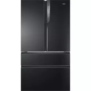 Combina frigorifica French Door, HAIER HB26FSNAAA, 4 usi, compresor inverter, clasa E, Total No Frost (air surround), 750 L, H 190 cm, Sistem Antibacterian, display LED extern, Super Freezing, Holiday, Aparat automat de gheata, culoare Negru imagine