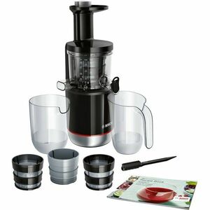 Storcator de fructe cu melc MESM731M, 150 W, 55 rpm, 3 filtre, smoothies si sorbet, melc din Tritan, Reverse, DripStop, negru imagine