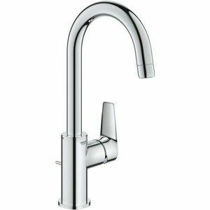 Baterie lavoar monocomanda L, cu pipa pivotanta, cu ventil pop-up, crom, Grohe BauEdge imagine