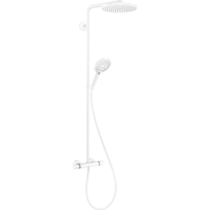 Sistem de dus cu baterie termostatata, alb mat, Hansgrohe Raindance Select S 240 imagine