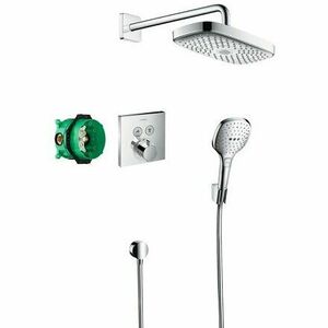 Set de dus fix si mobil cu baterie termostatata incastrata HANSGROHE seria RAINDANCE SELECT E 300 2JET imagine