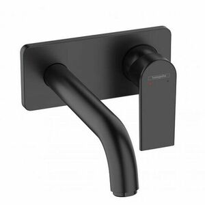 Baterie lavoar cu montaj incastrat, negru mat (matt black), Hansgrohe Vernis Shape imagine