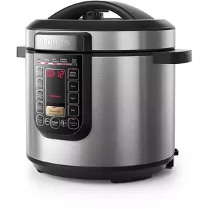 Multicooker Philips All-in-One, Oala cu invelis ProCeramic+, 1300 W, 6 l, funcţie de pastrare cald 12 ore, funcţie de gatit presetata, controlul timpului, 9 sisteme de siguranta imagine