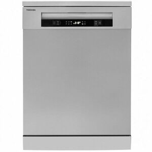 Masina de spalat vase Toshiba DW-14F5S, 14 seturi, 6 programe, Clasa D, AquaStop, Auto Open, Filtru AntiBacterian, 60 cm, Inox imagine