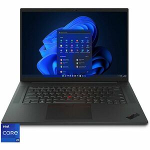 Laptop Lenovo 16'' ThinkPad P1 Gen 5, WQXGA IPS 165Hz, Procesor Intel® Core™ i9-12900H, 16GB DDR5, 512GB SSD, RTX A5500 16GB, Win 11 DG Win 10 Pro, Black imagine