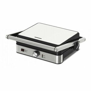 Grill electric Heinner SunsetGrill HEG-K2000SS, 2000W, Placi antiaderente, Temperatura reglabila, Deschidere 180˚, Tava colectare ulei imagine