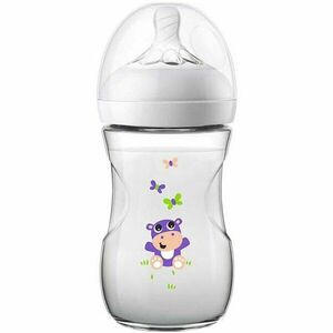 Biberon Natural Philips-Avent SCF070/22, cu tetina debit lent, Hipo, 260 ml imagine