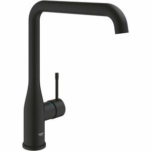 Baterie de bucatarie Grohe Essence 30505KF0, 3/8'', tip L, pipa inalta, pivotanta, mat, Negru imagine