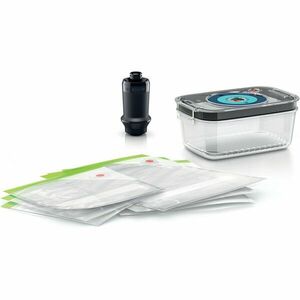 Set accesorii blender de mana MaxoMixx Bosch cu vacuum: pompa pentru vidare, o caserola (1, 2l) si pungi pentru vidare (3 de cate 1, 2l si 3 de 3, 8l) imagine