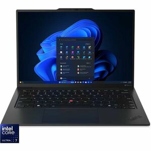 Ultrabook Lenovo 14'' ThinkPad X1 Carbon Gen 12, WUXGA IPS, Procesor Intel® Core™ Ultra 7 155U (12M Cache, up to 4.80 GHz), 16GB LPDDR5X, 512GB SSD, Intel Graphics, Win 11 Pro, Black, Paint imagine