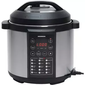 Multicooker cu gatire la presiune Heinner HPCK-6IX, 3.8 L, 15 programe, Vas antiadeziv detasabil, Presiune reglabila, Timer, Display led, Inox imagine