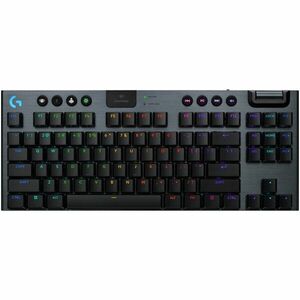 Tastatura Mecanica Gaming Logitech G915 X TKL, Clicky, LightSpeed, Low-Profile, Wireless, Negru imagine