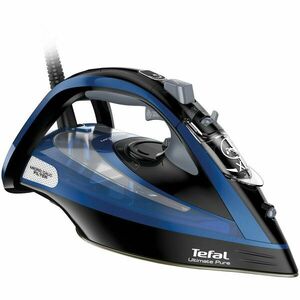 Fier de calcat Tefal Ultimate Pure FV9834E0, 3000 W, 0-55 g/min, jet de abur 240 g/min, functie anticalcar, albastru/negru imagine