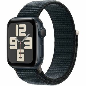 Apple Watch SE (2023), GPS, Carcasa Midnight Aluminium 40mm, Midnight Sport Loop imagine