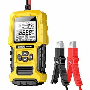 Tester Inteligent de Baterii Foxsur FBT-300, 12V/24V, pentru Auto și Motociclete, cu Ecran LCD 2.7", Compatibil cu Baterii VRLA/GEL/AGM/EFB/STD, Galben/Negru imagine