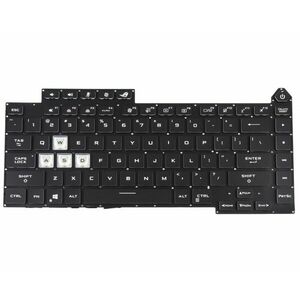 Tastatura Neagra Asus 0KNR0-4812US00 iluminata RGB layout US fara rama enter mic imagine