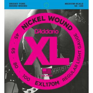 D'Addario EXL170M Corzi pentru chitare bas imagine