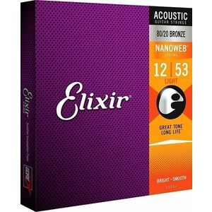 Elixir 11052 Nanoweb 12-53 Corzi chitare acustice imagine