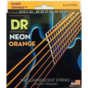 DR Strings Neon Hi-Def NOE7-10 Set de corzi pentru chitară electrică imagine