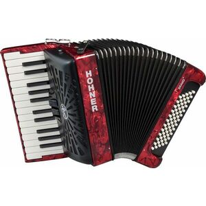 Hohner Bravo II 60 Acordeon cu clape Red imagine