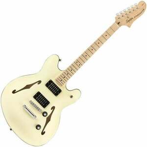 Fender Squier Affinity Series Starcaster MN Olympic White Chitară semi-acustică imagine