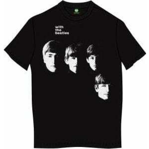 The Beatles Tricou Vintage With The Beatles Unisex Black 2XL imagine