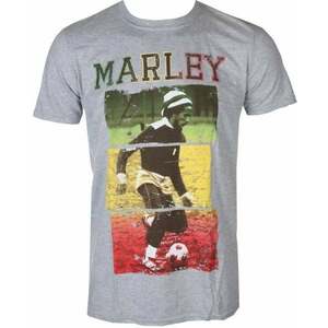 Bob Marley Tricou Football Text Unisex Gri S imagine